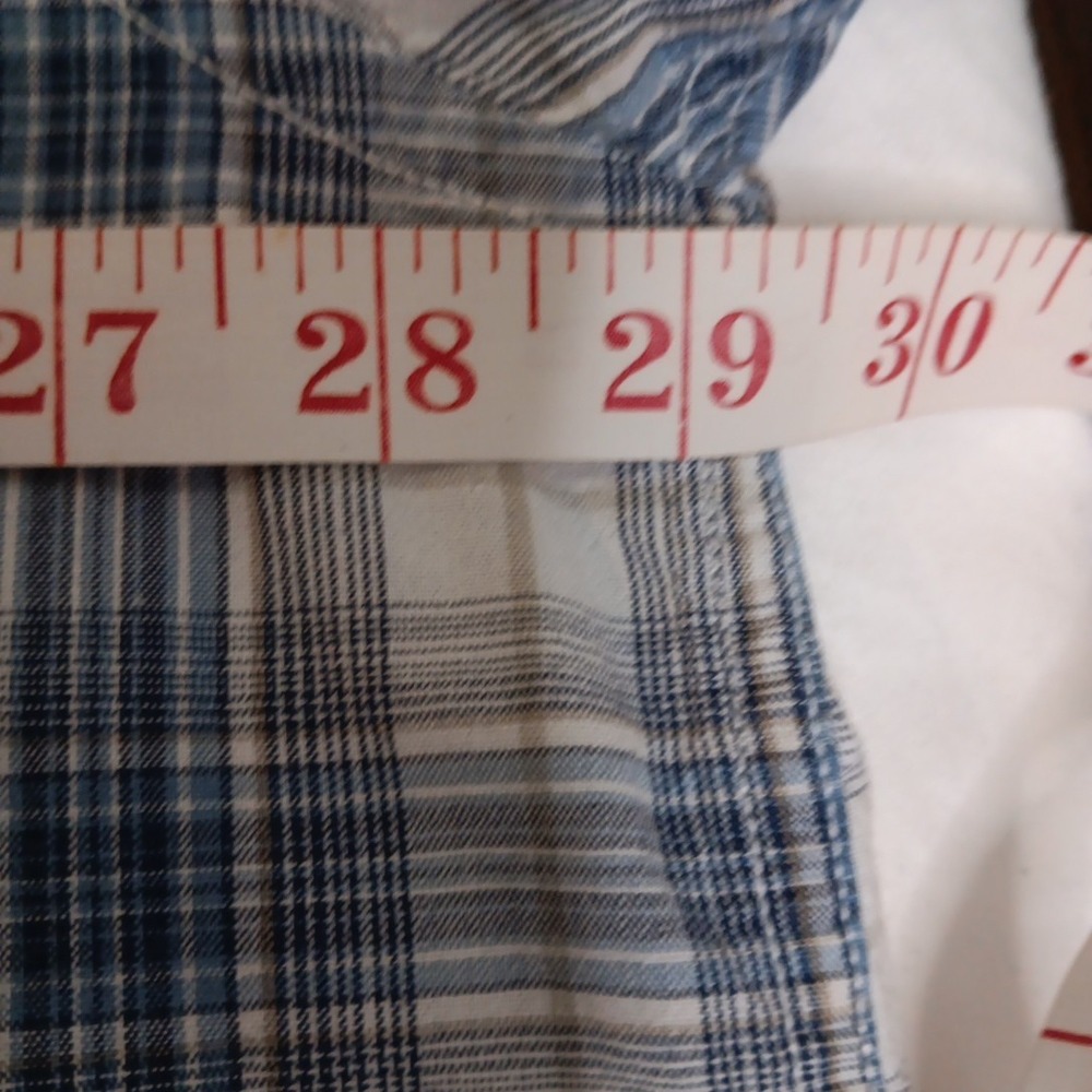 J. Ferrar‎ Shirt Men 2XL Tall Blue Short Sleeve Button Up Cotton - Picture 11 of 13